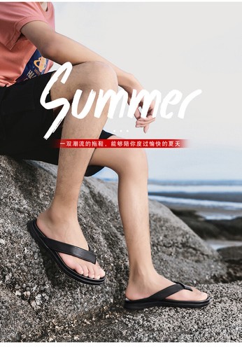 Roman Style Mens Beach Holiday Flip Flops Real Leather Slipper Sandals Flats New - Picture 7 of 25
