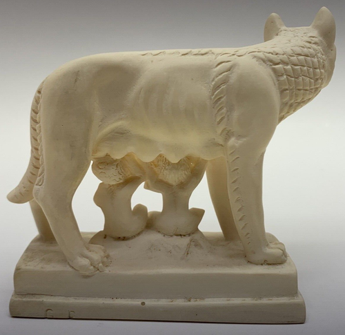 Sculptor G. Ruggeri Romulus and Remus Capitoline Wolf Italy 2 13/16" 107.76G - Picture 5 of 13