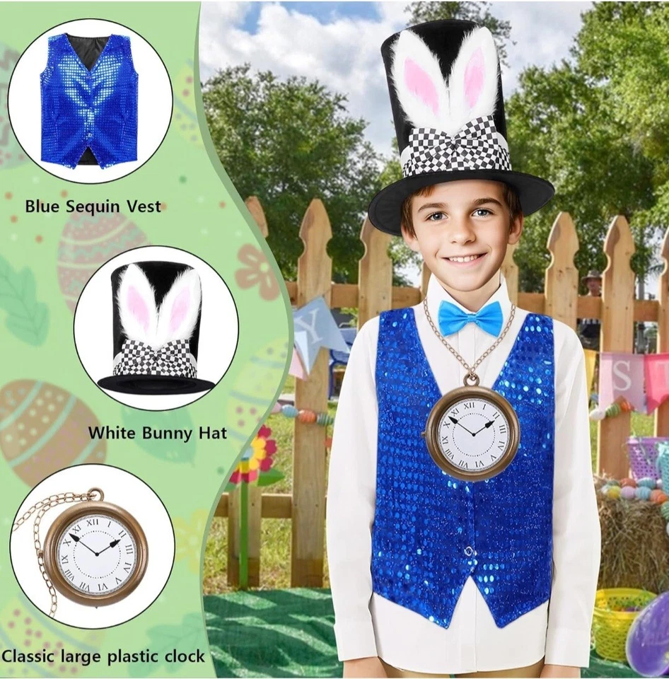 Kids Easter Bunny Rabbit Fancy Dress Costume(140cm See 2nd Pic For Measurements) - Image 4 of 4