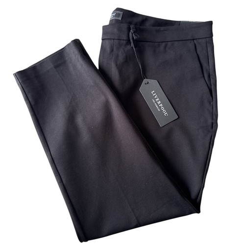 Liverpool Men's Black Dress Pants 42x30, Straight Leg Work Trousers | NEW, $109 - Picture 2 of 9