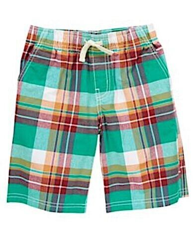 NWT CRAZY 8 CALIFORNIA FIESTA BOYS TEAL GREEN PLAID SHORTS SIZE 10 - Picture 1 of 1