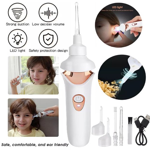 Ear Wax Removal Kit Ear Cleaner Automatic LED Electric Vacuum Earwax Remover