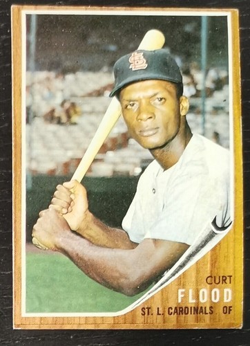 1962 Topps Cury Flood #590 Baseballkarte Sehr guter Zustand