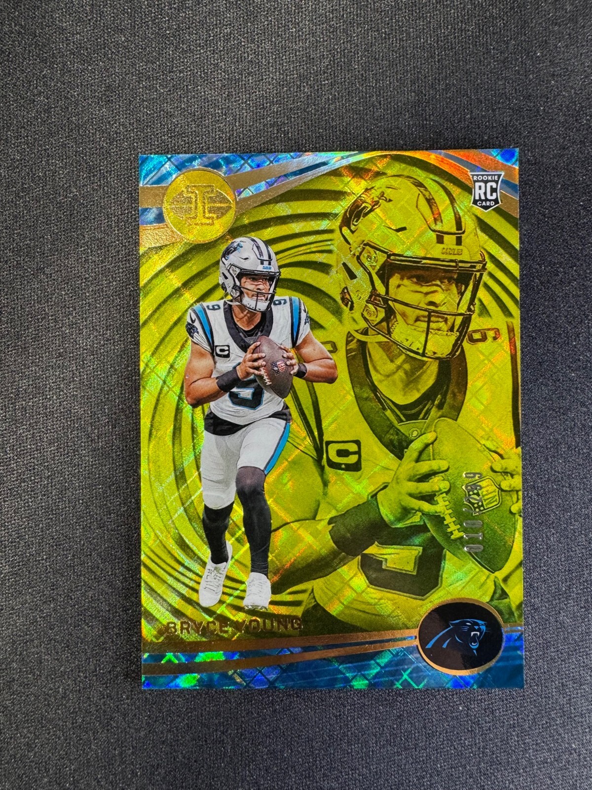 2023 Illusions Bryce Young RC Yellow Diamond #15 Panthers Rookie #d 010/299