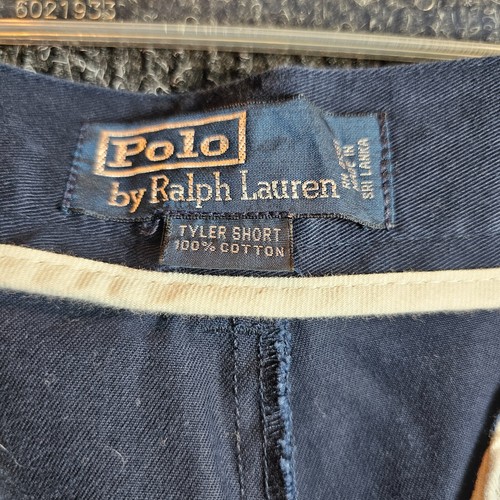 Pantalones Cortos Polo Ralph Lauren Tyler Para Hombre Talla 35 Plisados Azul Marino 100% Algodón - Imagen 2 de 7
