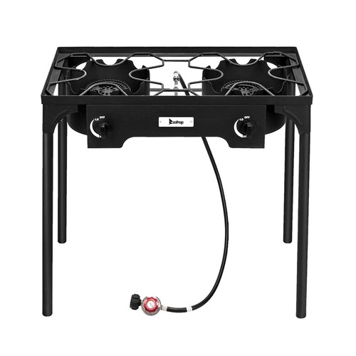 Professional Outdoor 225000 BTU Stove Propane 3 Burner Portable Cooker BBQ Grill - Picture 11 of 42
