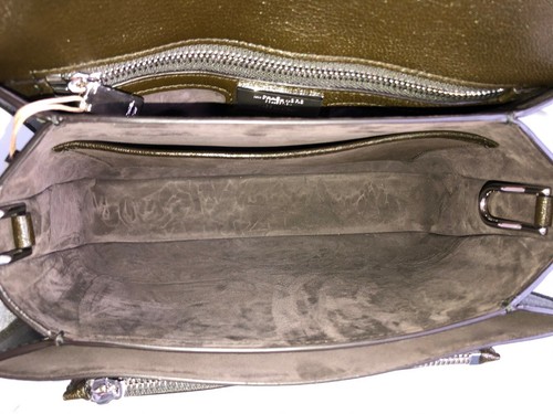 NWT MICHAEL KORS COLLECTION Crawford Pebbled Leather Crossbody Bag SPRUCE $1490 - Picture 8 of 14