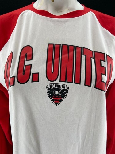 NEW D.C. United MLS Concepts Sport LS White Red Baseball Tee T-Shirt Women's M - Picture 2 of 8