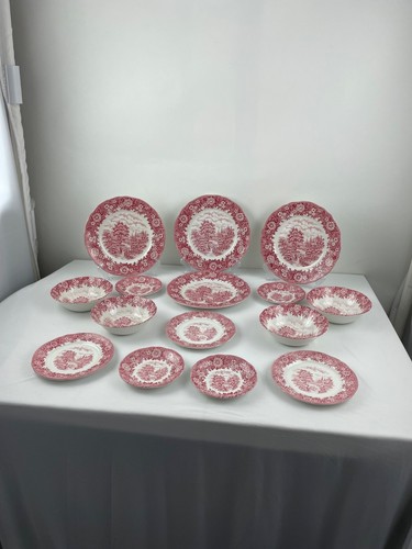 Vintage Franciscan Staffordshire Homeland Pink - 15 Piece assorted set - Picture 14 of 20