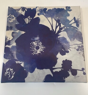 花卉圖12 3 Pieces Blue Floral Wall Art 12