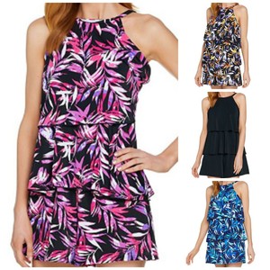 Fit-4-U-Hi-Neck-Double-Tiered-Romper-Swimsuit-A288587-Choice-of-Colors-amp-Sizes