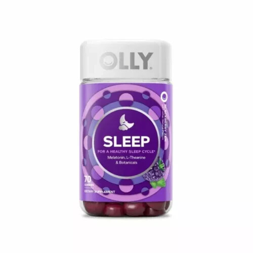OLLY Sleep Melatonin Gummy 3mg Blackberry 70 ct Sleep Aid Botanicals 07/2025