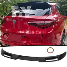 FOR 2018-2024 ALFA ROMEO STELVIO GLOSS BLACK REAR TAILGATE ROOF SPOILER TOP WING