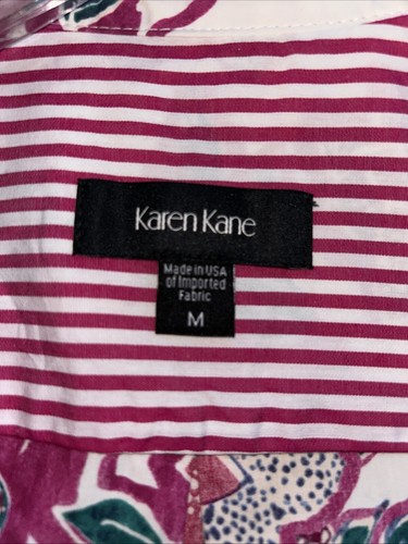 Karen Kane Floral Cotton Shirt Dress - Medium - Perfect - Made In USA - Picture 3 of 10