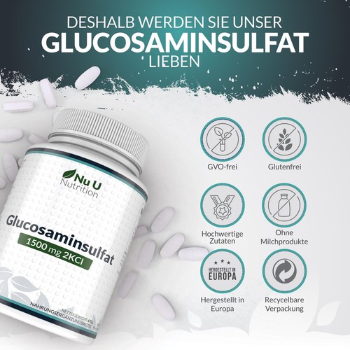 Sulfato de glucosamina 1500mg 2KCI dosis alta - 365 comprimidos - suministro para huevo... - Imagen 7 de 9