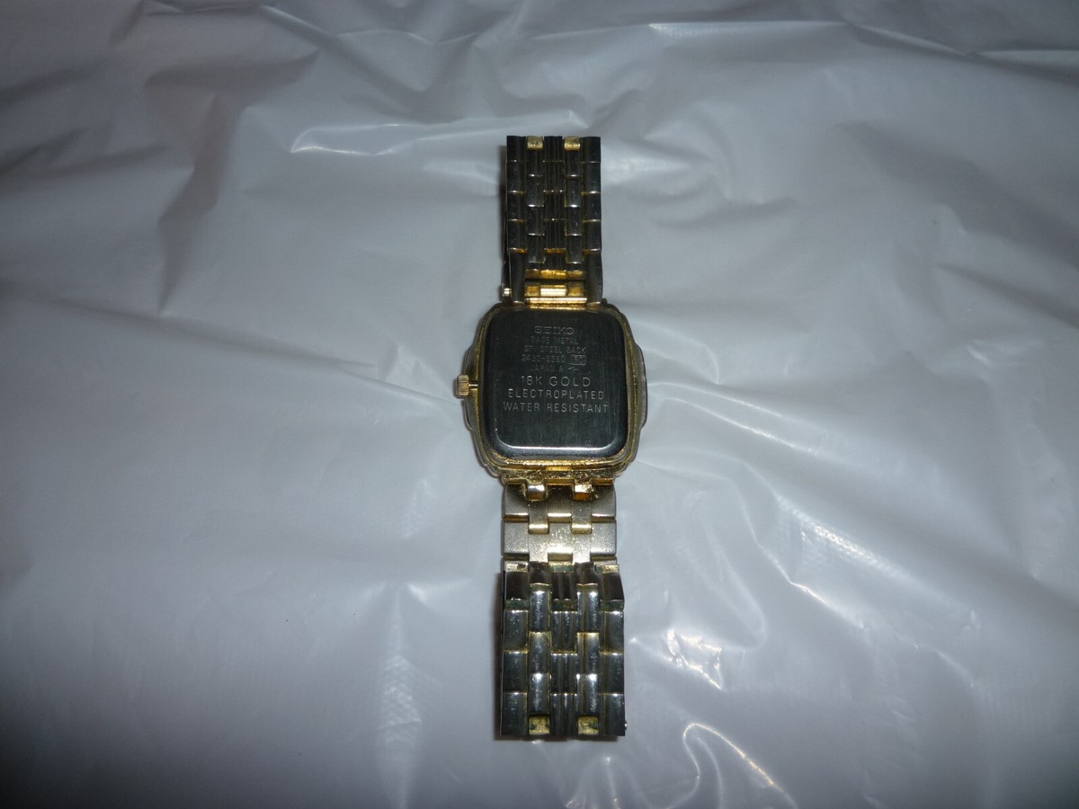 VINTAGE SEIKO 18K GOLD ELECTRO PLATED 2430-5560 WATCH | eBay