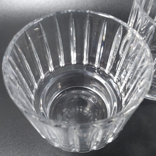 4 Vinga E. Nigel Old Fashioned Glasses Crystal Clear Ribbed Stackable Sweden - Picture 6 of 11