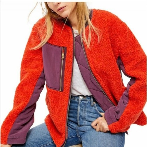 Zip Sherpa Jacket Chili Combo 