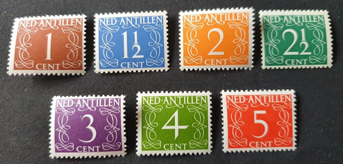 1950 NEDERLANDSE ANTITILLEN NIEDERLANDE SET ZAHLEN FIGUREN CIJFERS SEHR GUTER POSTFRISCH