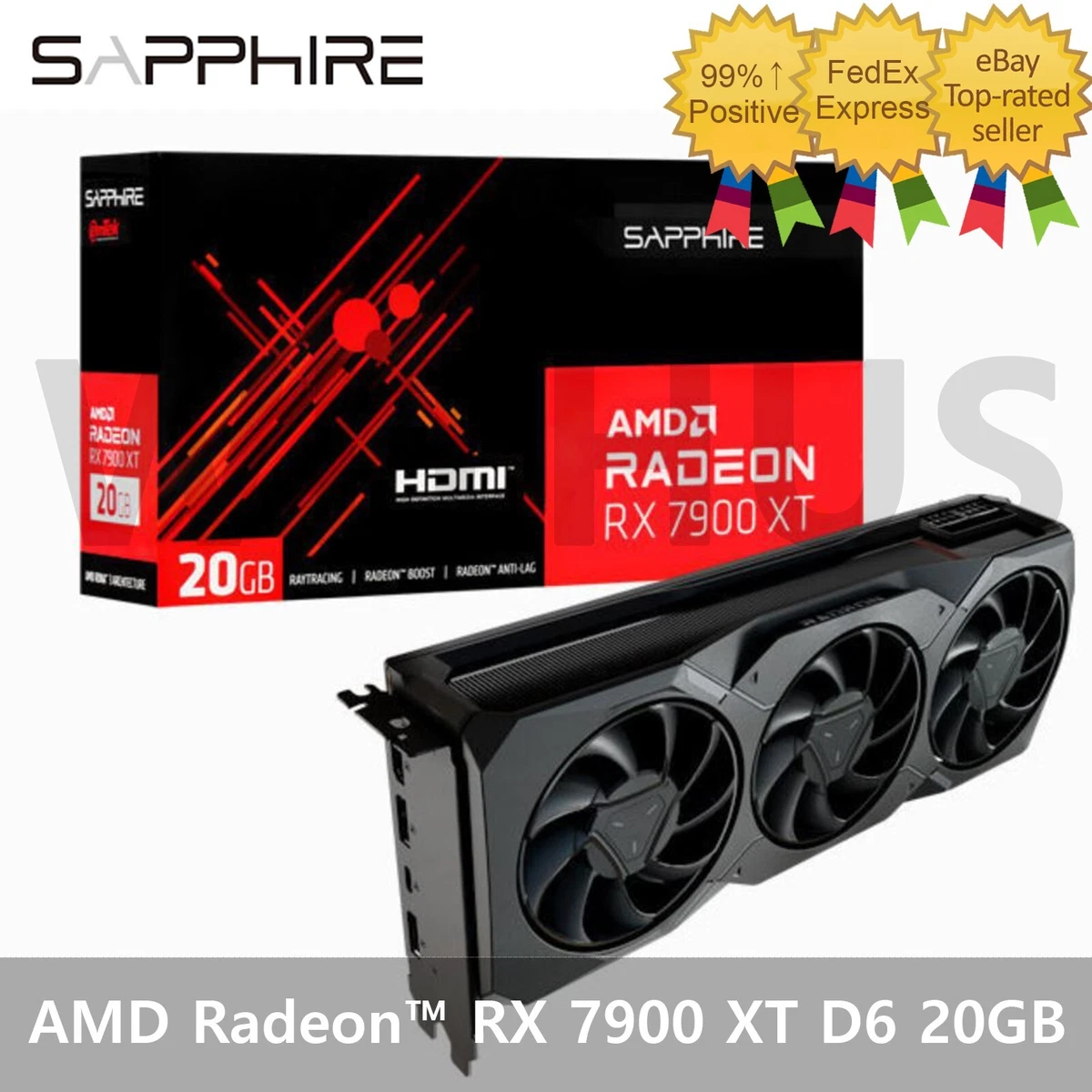 SAPPHIRE AMD Radeon™ RX 7900 XT D6 20GB Gaming Graphics Card - Tracking