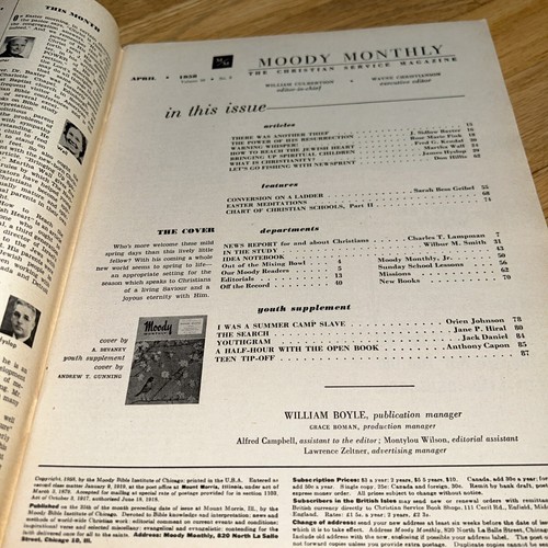 Apr 1958 MOODY MONTHLY, MOODY BIBLE INSTITUTE Chicago POWER OF RESURRECTION - Picture 3 of 21