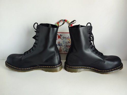 Dr Martens 1490 1919 stivaletti in pelle punta metallo 10 occhielli UK 13 EU 48 US14 - Foto 8 di 10