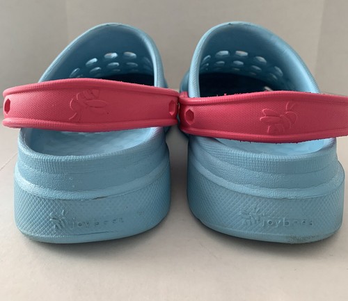 Joybees Turquoise & Pink Clogs Girls J 2 READ - Picture 6 of 10
