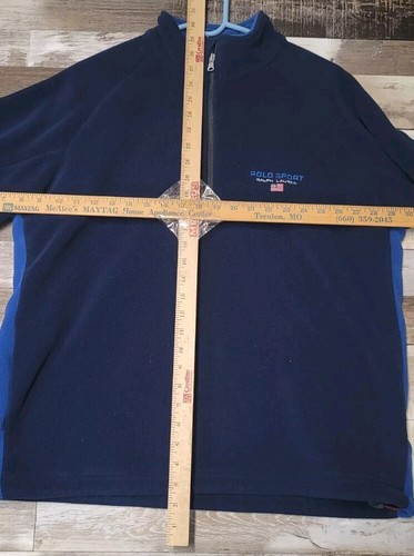 Ralph Lauren Polo Sport Sweater Mens Blue Large 1/4 Zip Fleece Pullover Outdoor - Picture 9 of 9