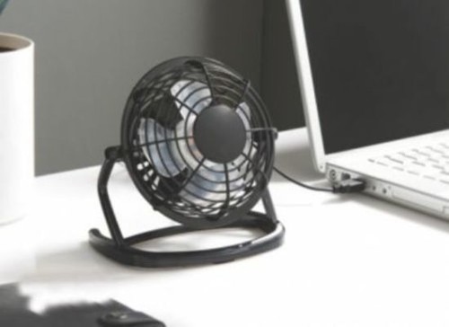 1PC Heller High Velocity Personal Mini Desk Fan USB Powered Black 10cm HVF10 - Picture 2 of 3
