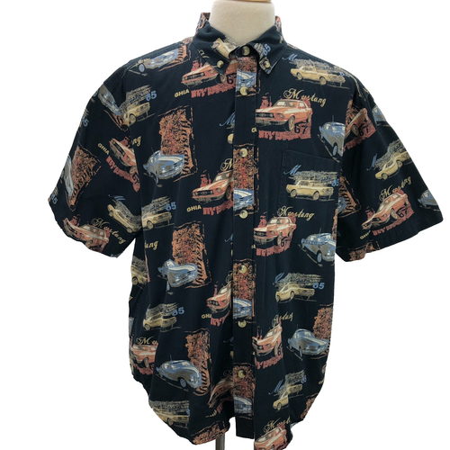 Clear Water Outfitters XL Mehrfarbig Knopfleiste Kurzarm Freizeit Herren Hemd