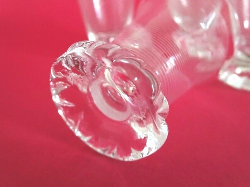 DAUM 4 ANCIENS VERRES A LIQUEUR EN CRISTAL MODELE KIM STRIE ht 6,2 cm - Imagen 3 de 8