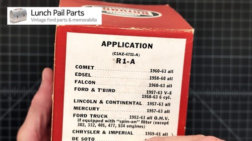 NOS Ford Canada Oil Filter Galaxie Mustang Shelby GT350 AC Cobra 289 427 Rotunda - Picture 3 of 12