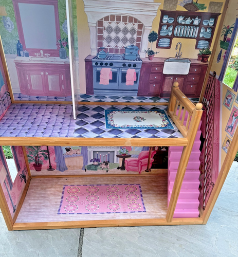 KidKraft Wooden 3 Storey Girls Dolls House - Picture 3 of 5