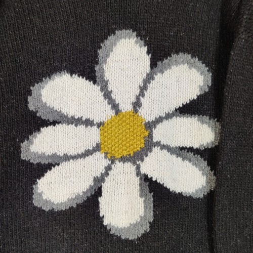 Pachamama Jumper Womens Size Large Brown Wool Daisy Handmade Ecuador Amano - Picture 4 of 12