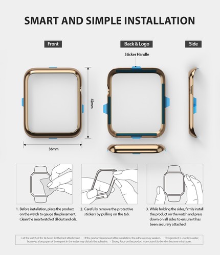 For Apple Watch Series 3 / 2 / 1 Case (38mm, 42mm) | Ringke Bezel Styling Cover - Picture 172 of 228