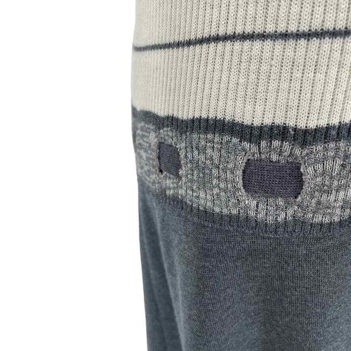 Vintage 90s Cream and Gray Cardigan Sweater Set Long Sleeveless Top Its Rich S M - Picture 9 of 13