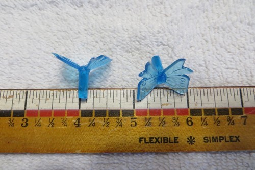 225 Large BOW Ceramic Christmas Tree Plastic Light Pegs, AQUA BLUE - Picture 3 of 3