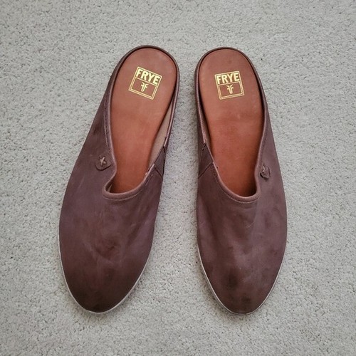 Frye Gray Slip-on Leather Mule Shoes sz7.5 - Picture 13 of 16