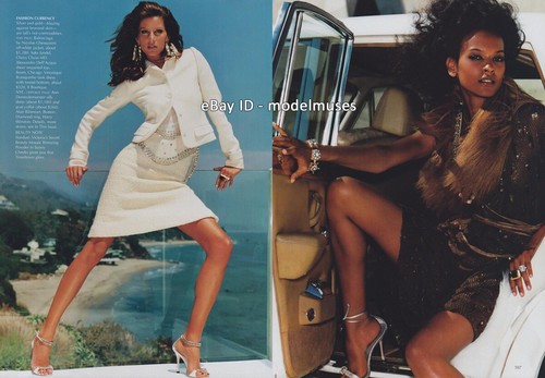 GISELE BUNDCHEN Carmen Kass LIYA KEBEDE 16-Page Editorial VOGUE September 2002 - Picture 5 of 8