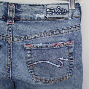 Silver-Jeans-Womens-Denim-Jeans-Size-25-Aiko-Distressed