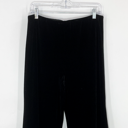 Alex Evenings Pants Women Small Petite Black Velvet Side Sheer Fabric Pull On - Picture 5 of 13