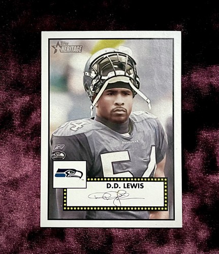 DD Lewis 1952 Topps Heritage #199 MINT Facsimile Auto Seahawks Jersey Texas Arch - Picture 1 of 4