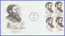 USA5 #1446 U/A ARTMASTER FDC BL4  Sidney Lanier