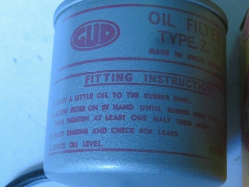 Oil Filter GUD Brand Fits Renault Caravelle & Ford Taunus 12M 17M Z11 - Picture 2 of 3