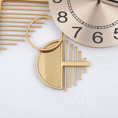 Large Luxury Gold Wall Clock Nordic Style Metal Clocks Home Living Room Decor US - Bild 10 von 20