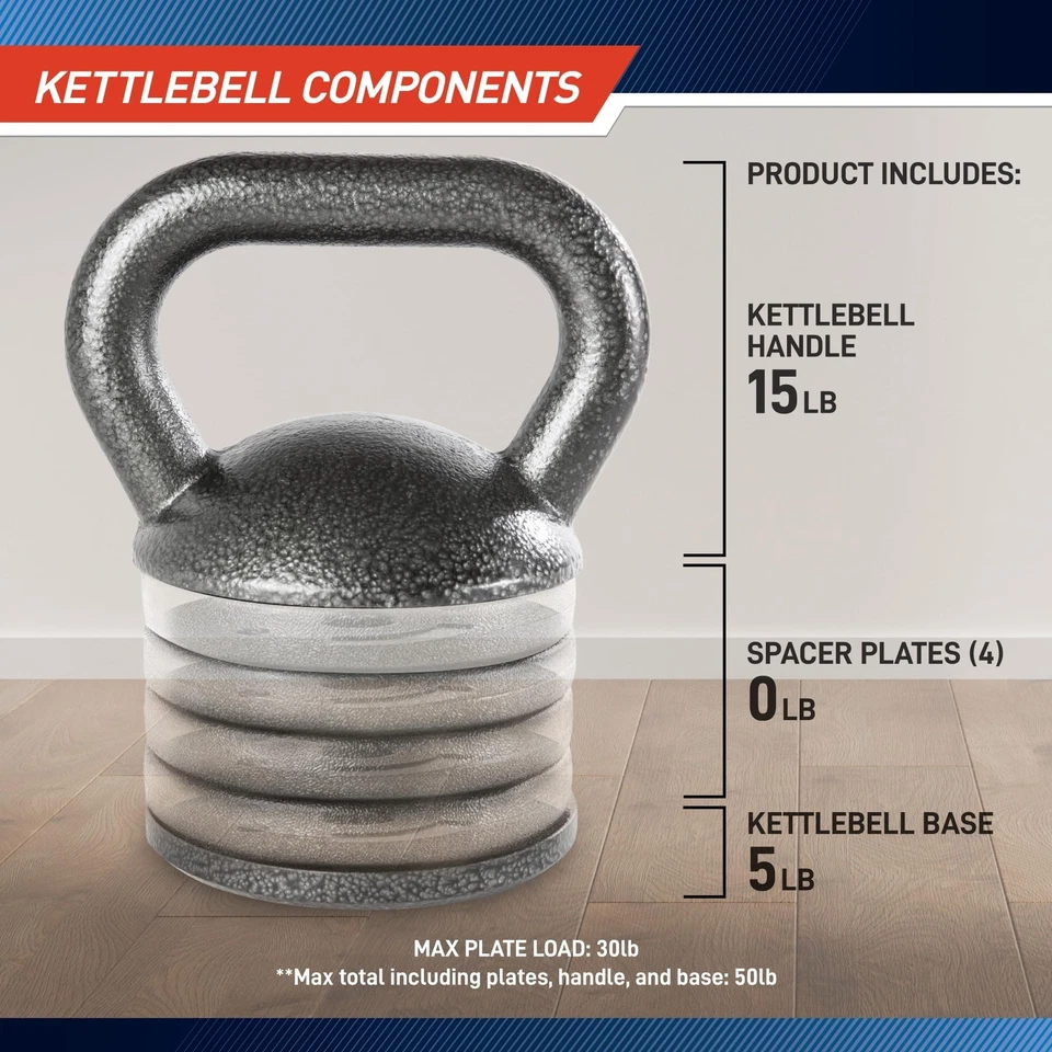 Apex Ajustable Ejercicio de Alta Resistencia Kettlebell Set de Pesas Entrenamiento de Fuerza a... Foto 2 de 4
