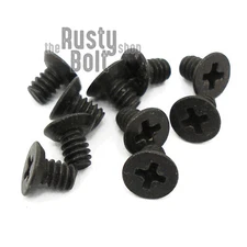 #4-40 x 3/16", Phillips Flat Head Screws, Stainless Steel, Black Oxide