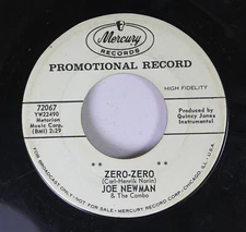 Pop Promo 45 Joe Newman & The Combo Zero-Zero / In A Little Spanish Town on Merc