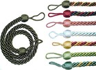 STUNNING SILKY TWISTED ROPE CURTAIN TIE BACKS, X2, VARIOUS COLS, ART 1085.C