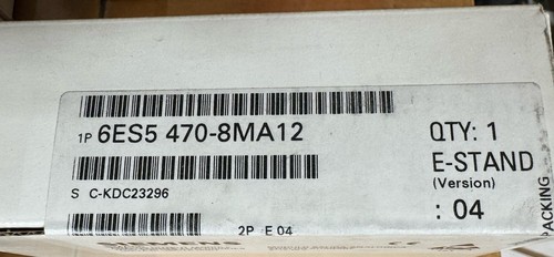 1PCS Unopened Brand New In Box Siemens 6ES5 470-8MA12 6ES5470-8MA12 PLC Module - Picture 1 of 2
